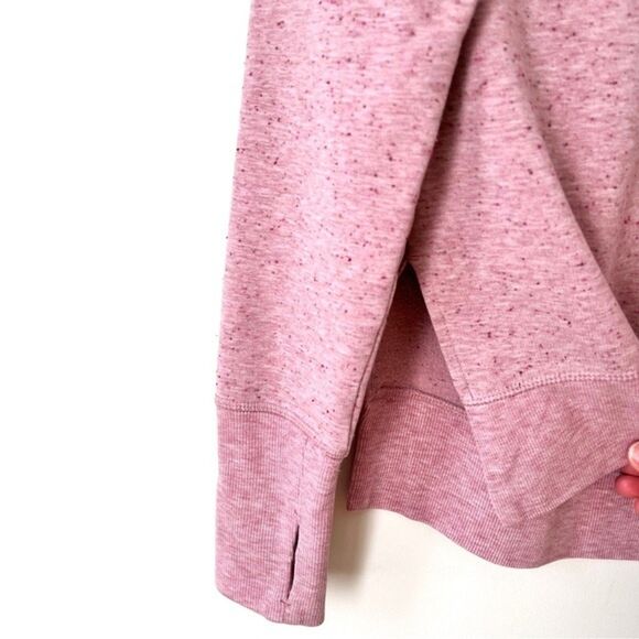 Athleta Pink Speckled Tencel Lyocell Blend Sweatshirt XXS Soft Relaxed Fit - Picture 7 of 9